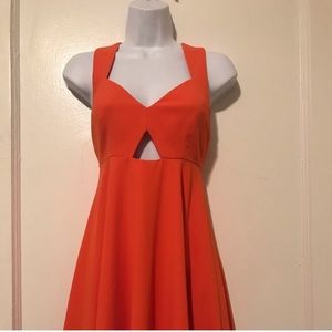 Alice and Olivia cutout coral dress